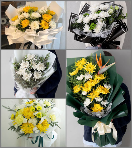 山东莱芜莱城区茶业口镇李白杨村白事花束代送